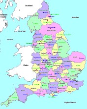 英格兰地图图片